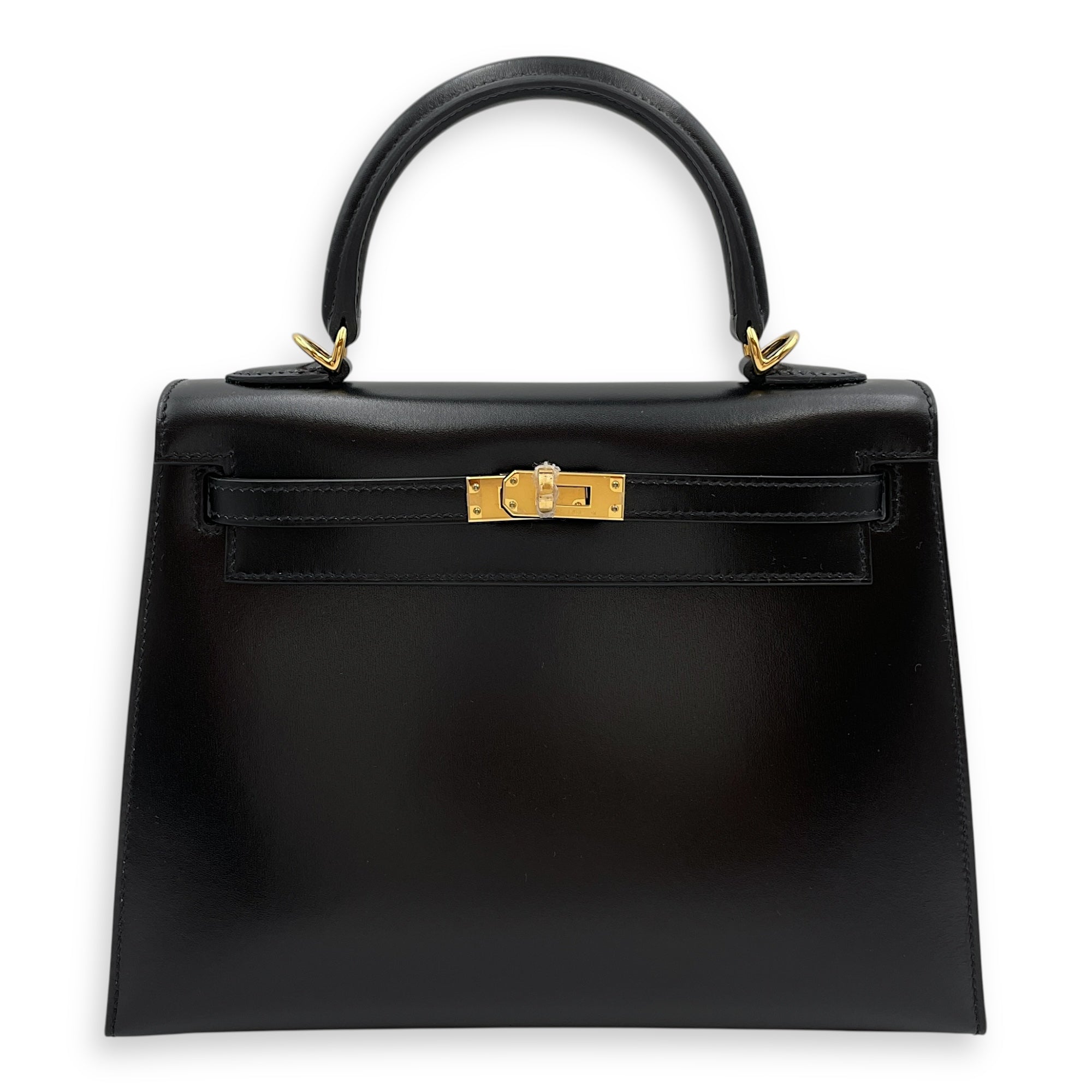 Sellier Kelly 25 Black in Box, Gold hardware