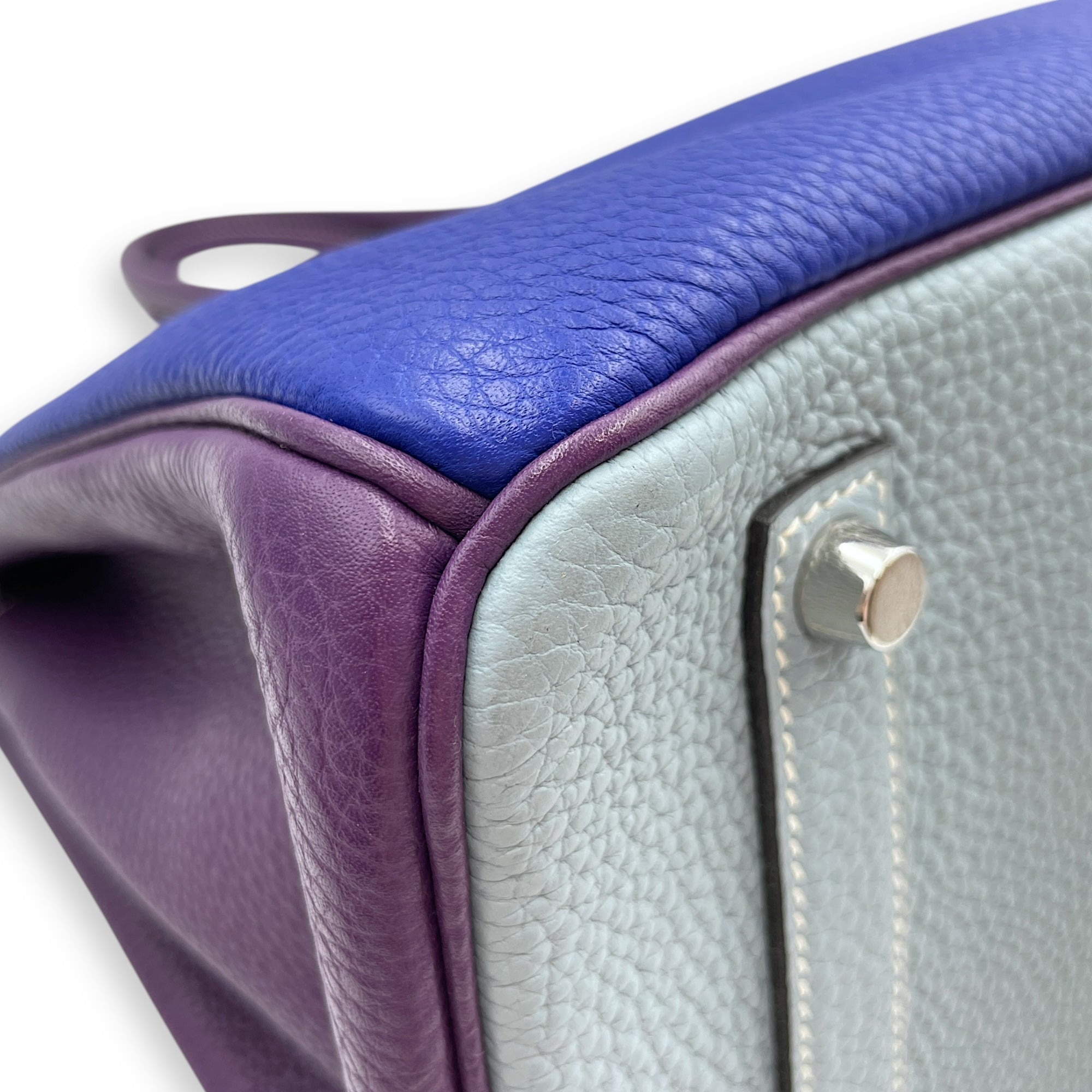 Birkin 35 Blue Lin/Blue Electric/Ultraviolet in Clemence, Brushed Palladium hardware