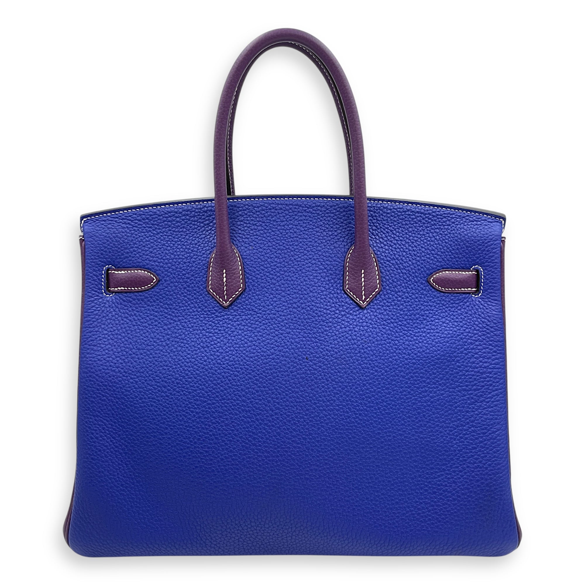 Birkin 35 Blue Lin/Blue Electric/Ultraviolet in Clemence, Brushed Palladium hardware
