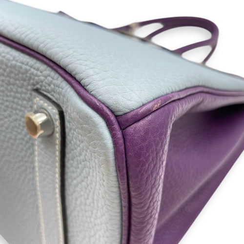 Birkin 35 Blue Lin/Blue Electric/Ultraviolet in Clemence, Brushed Palladium hardware