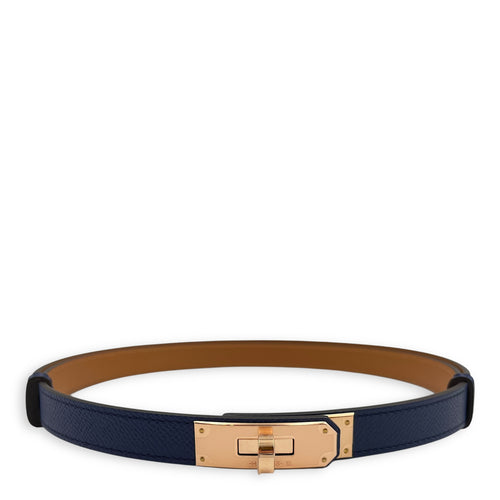 Kelly 18 Belt Blue Sapphire Belt in Epsom, Rose Gold hardware