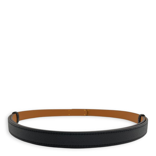 Kelly 18 Belt Black Belt in Epsom, Rose Gold hardware