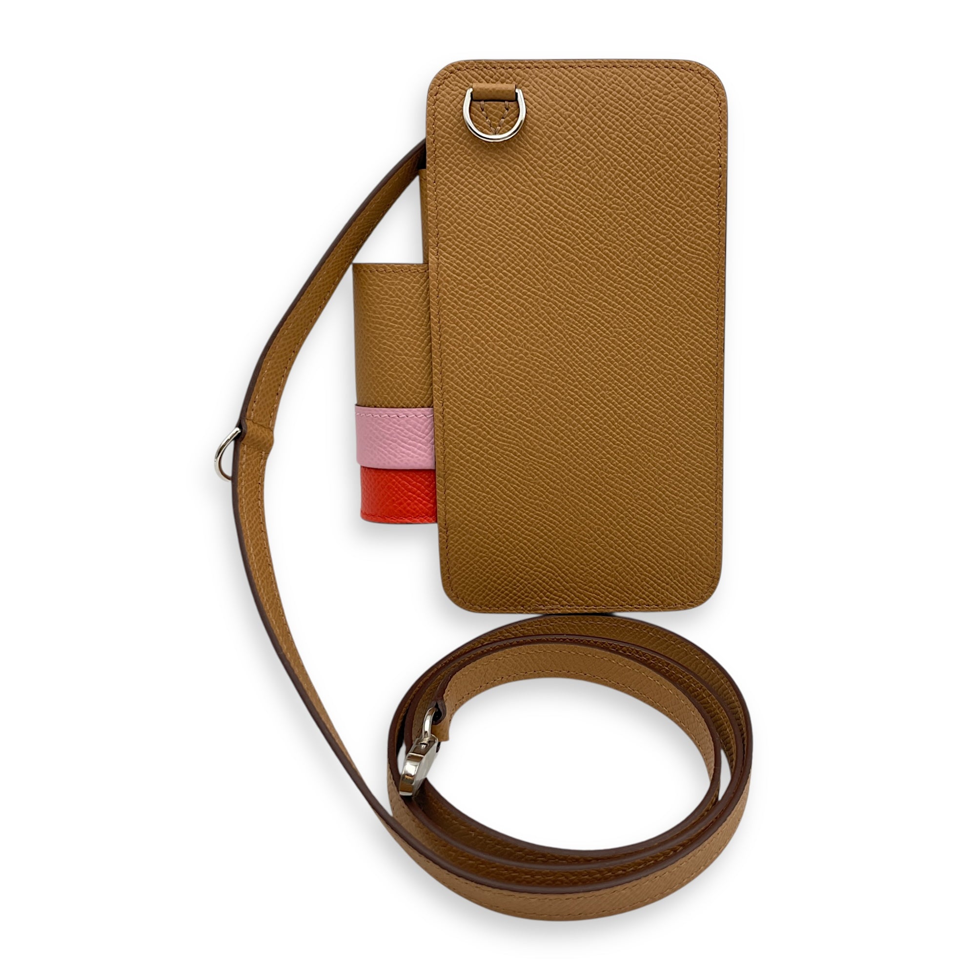 Hermesway Phone Case Biscuit/Mauve Sylvestre/Capucine Pouch in Epsom