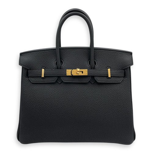Birkin 25 Black in Togo, Gold hardware