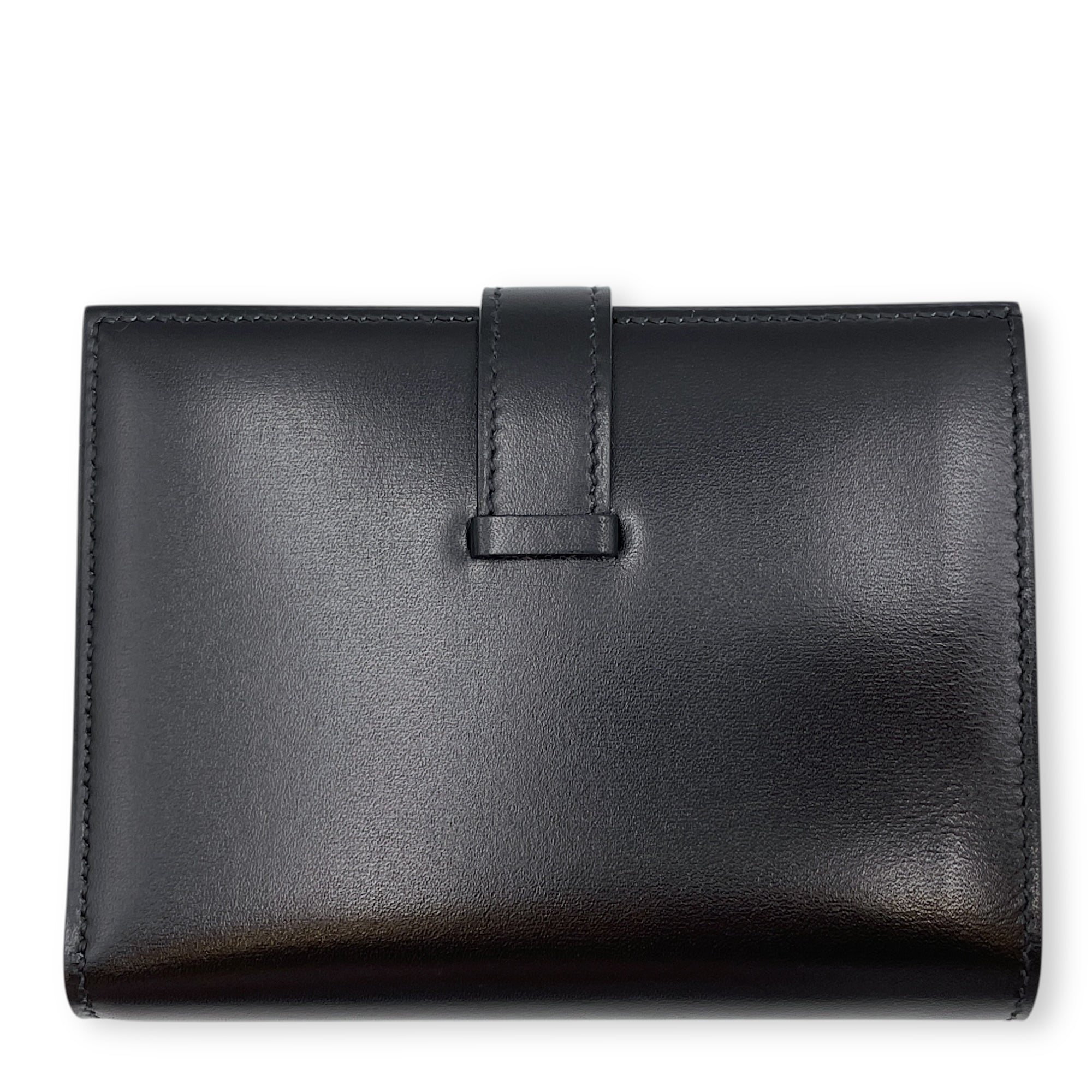 Bearn Compact Black Wallet in Box Gold hardware