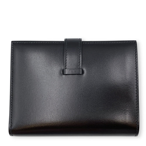 Bearn Compact Black Wallet in Box Gold hardware