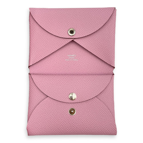 Calvi Duo Mauve Sylvestre Card Holder in Epsom