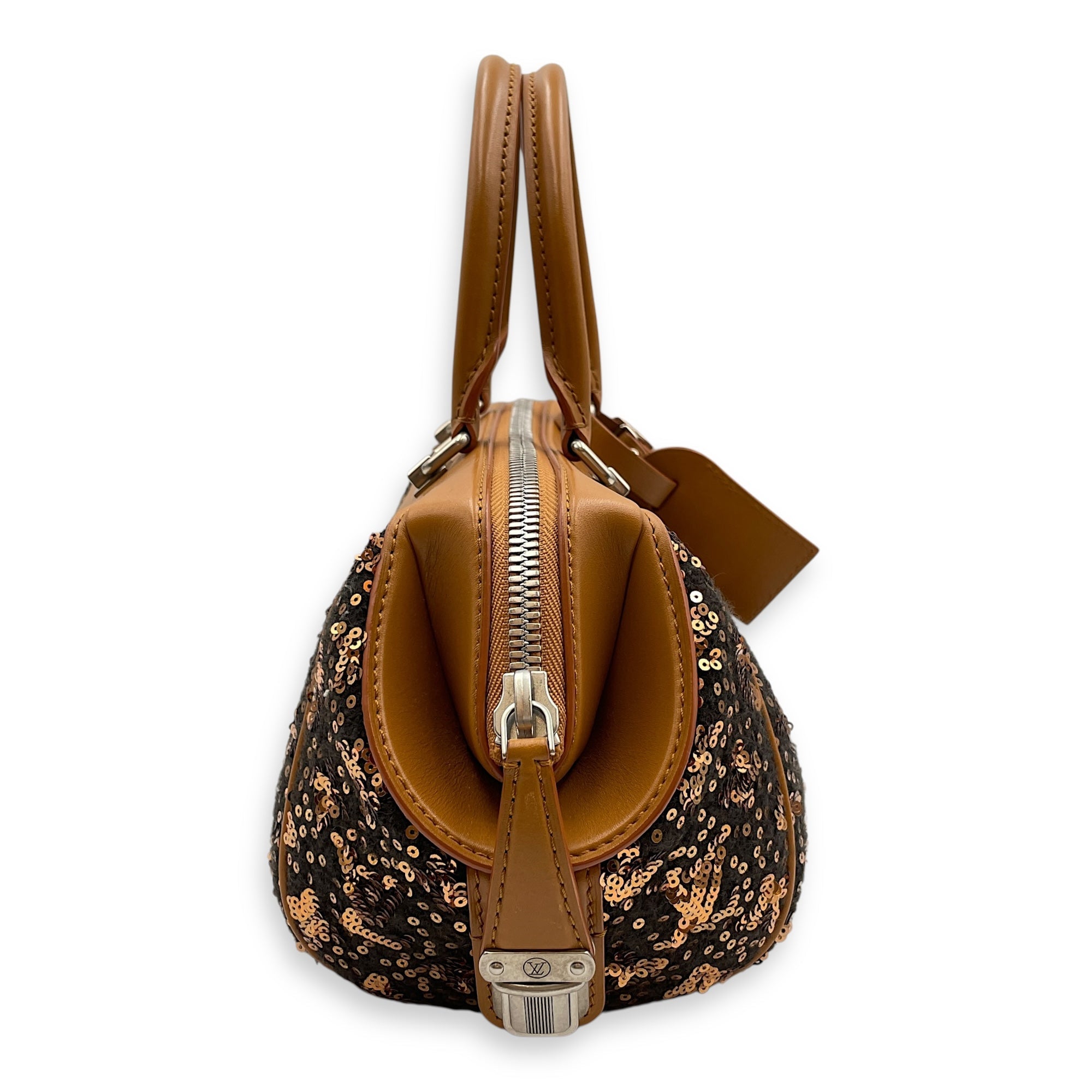 Sunshine Cloth  Others Brown Bowling Bag in Calf/Sequins  Silver hardware CL2505-12860 3