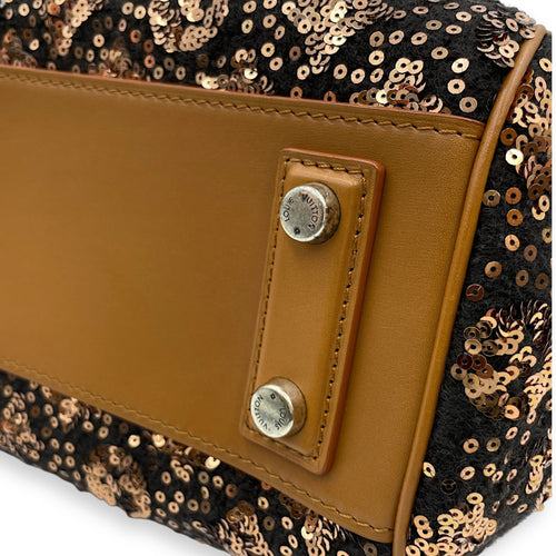 Sunshine Cloth  Others Brown Bowling Bag in Calf/Sequins  Silver hardware CL2505-12860 7