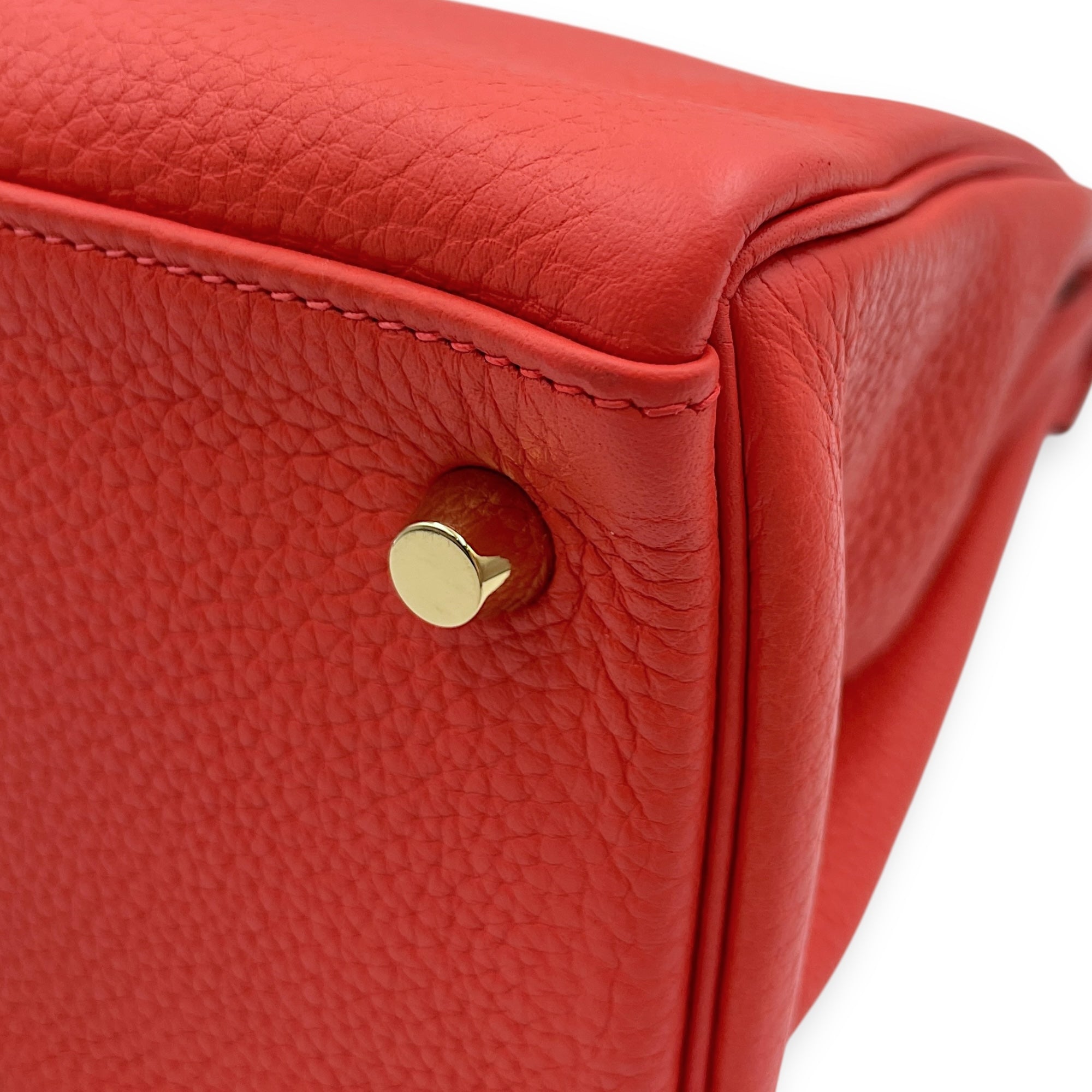 Kelly 28 Rose Jaipur in Clemence, Gold hardware