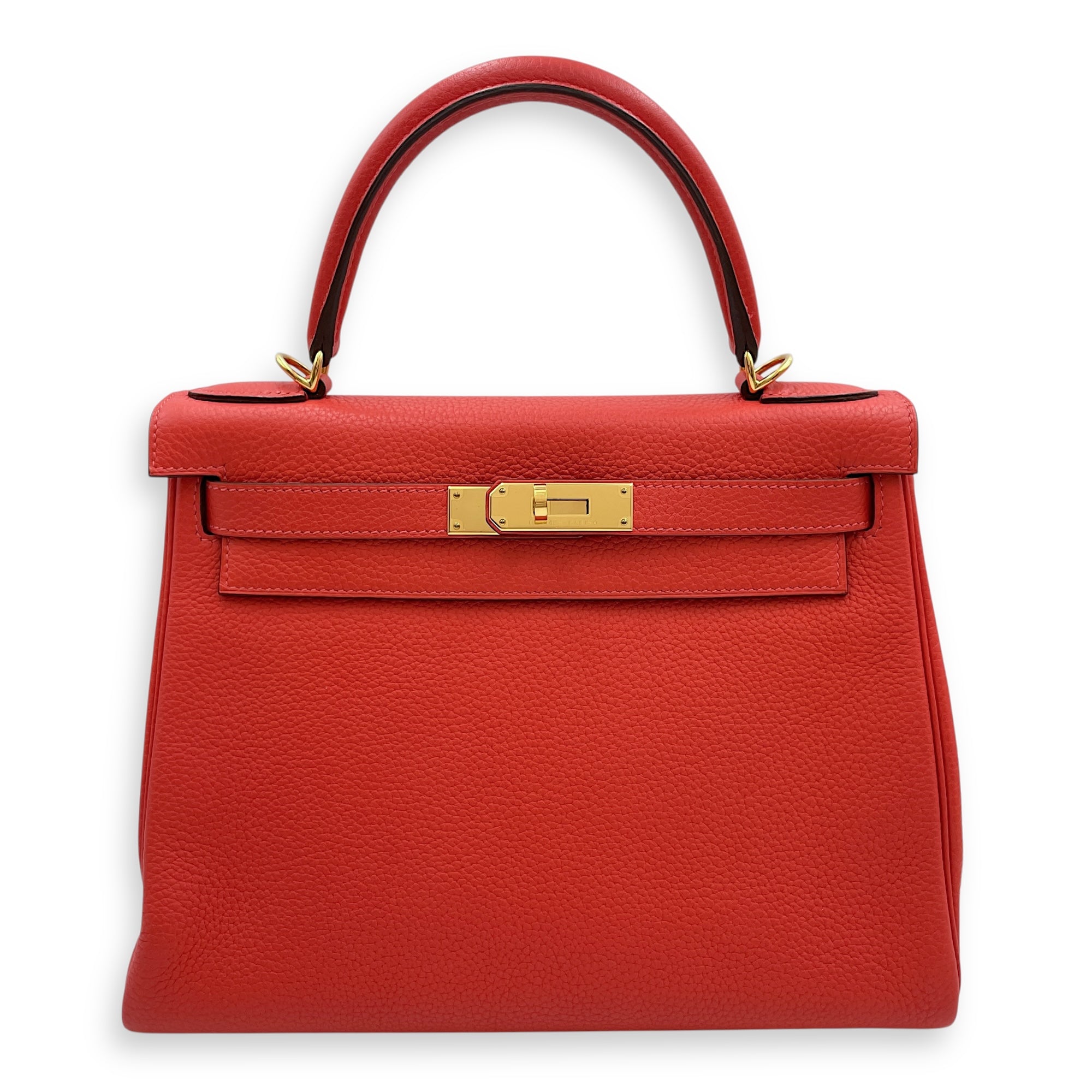 Kelly 28 Rose Jaipur in Clemence, Gold hardware