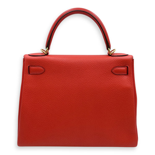 Kelly 28 Rose Jaipur in Clemence, Gold hardware