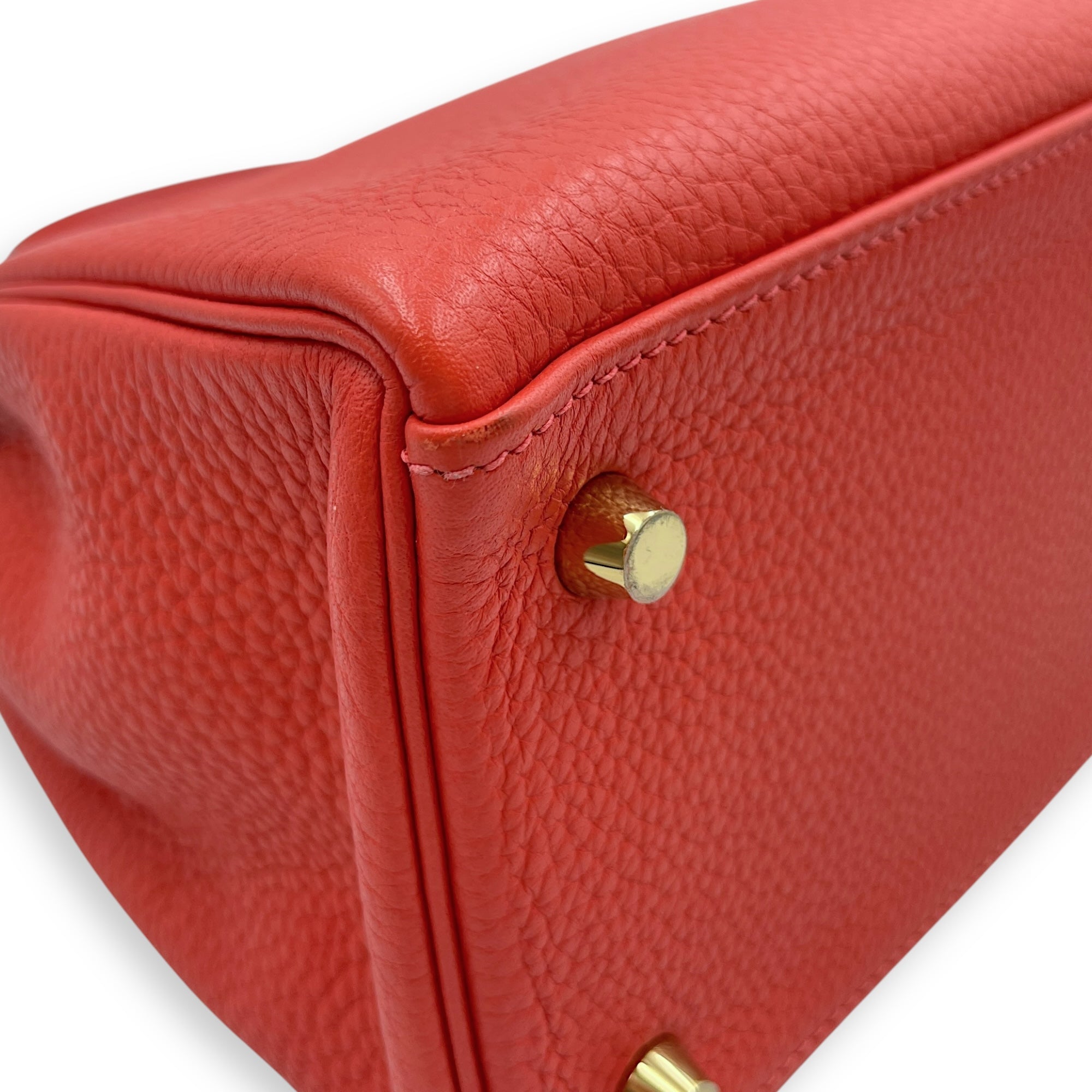 Kelly 28 Rose Jaipur in Clemence, Gold hardware