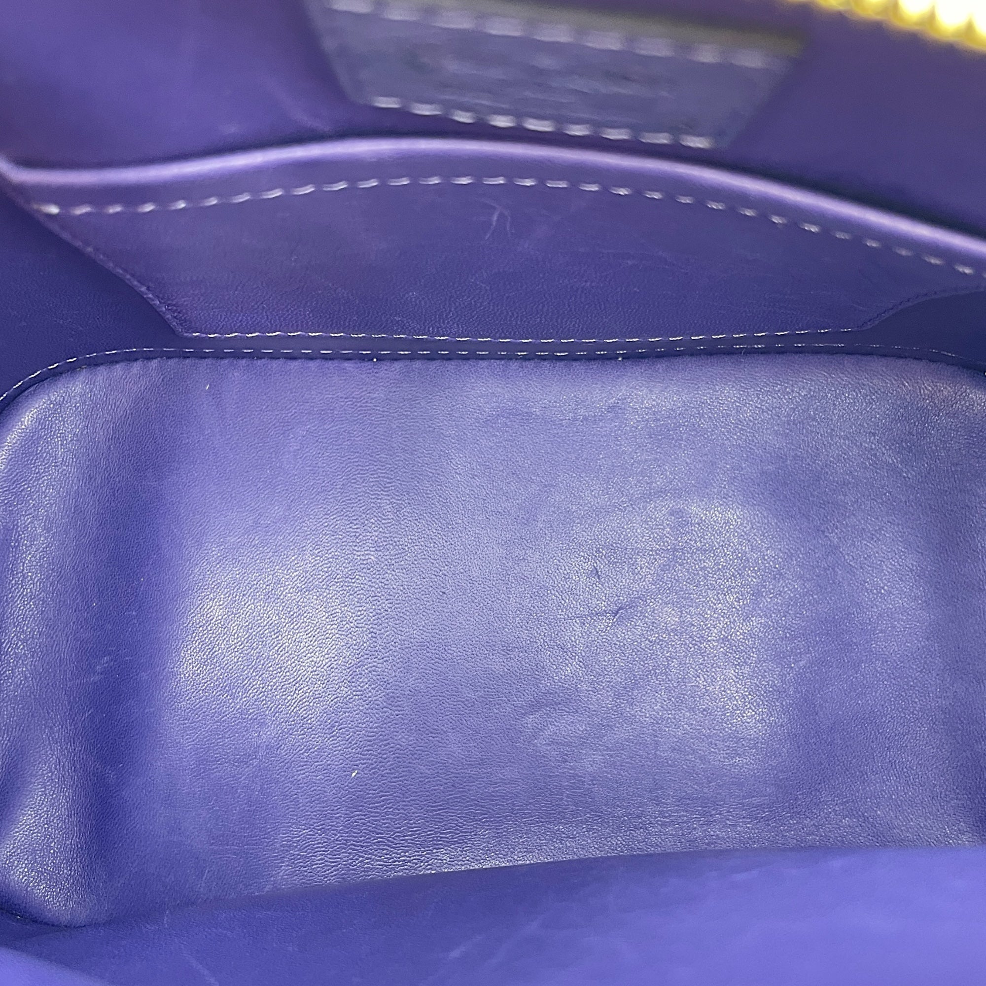 Alma Purple Crossbody Bag in Ostrich, Gold hardware