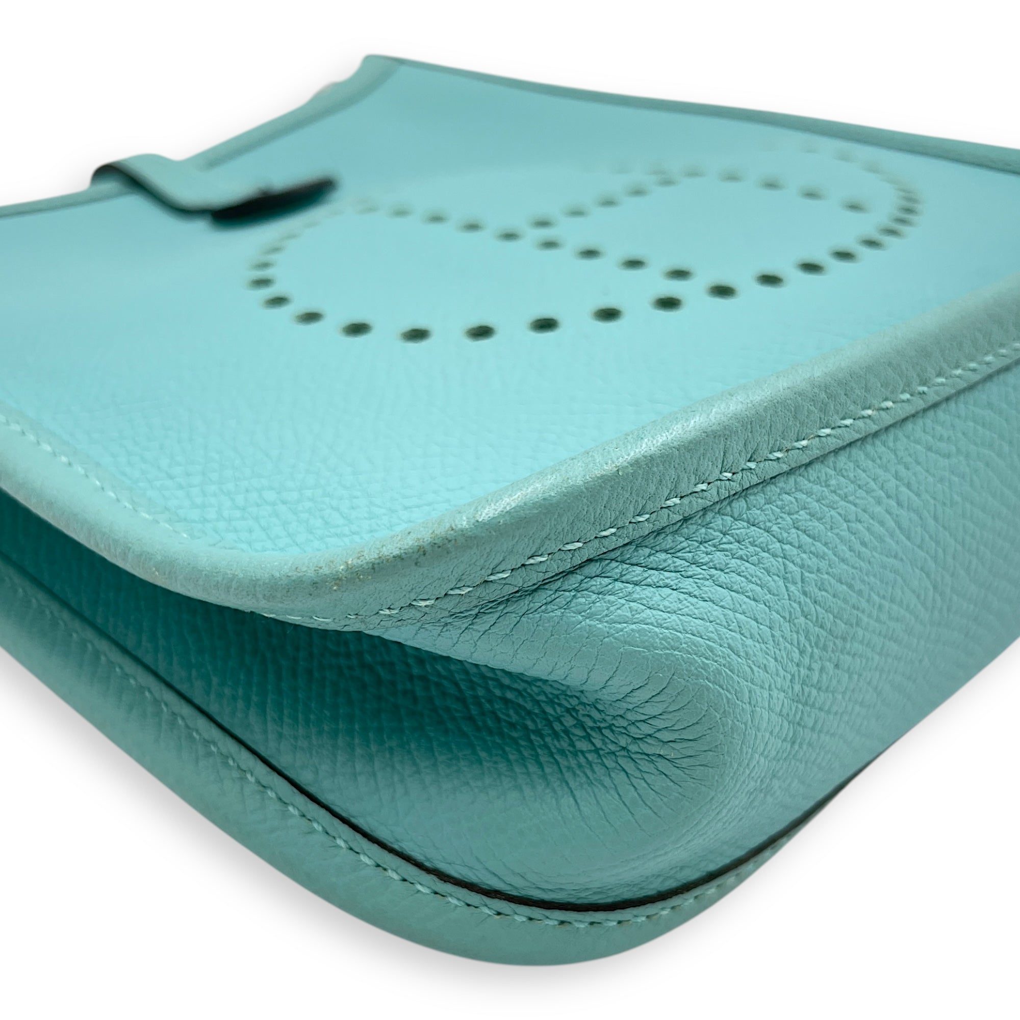 Evelyne Mini Blue Atoll in Epsom, Palladium hardware