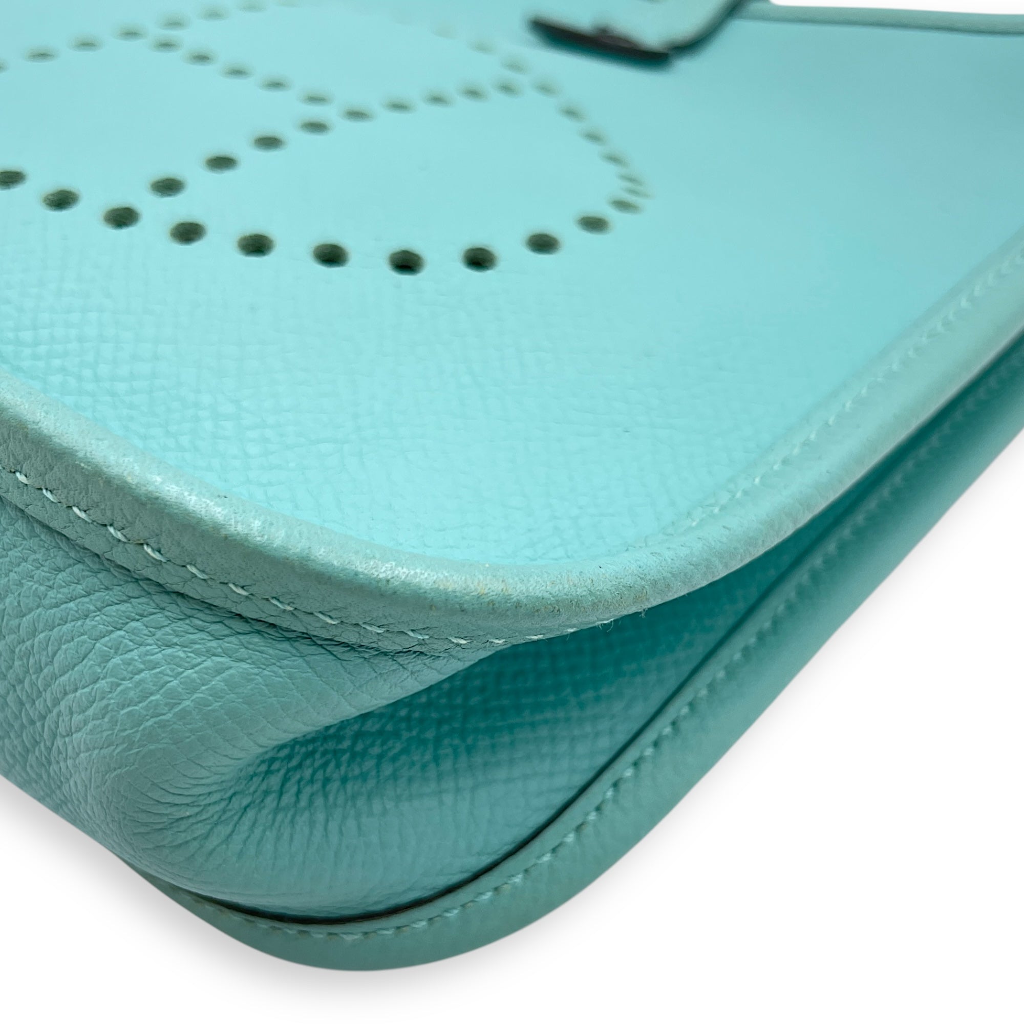 Evelyne Mini Blue Atoll in Epsom, Palladium hardware