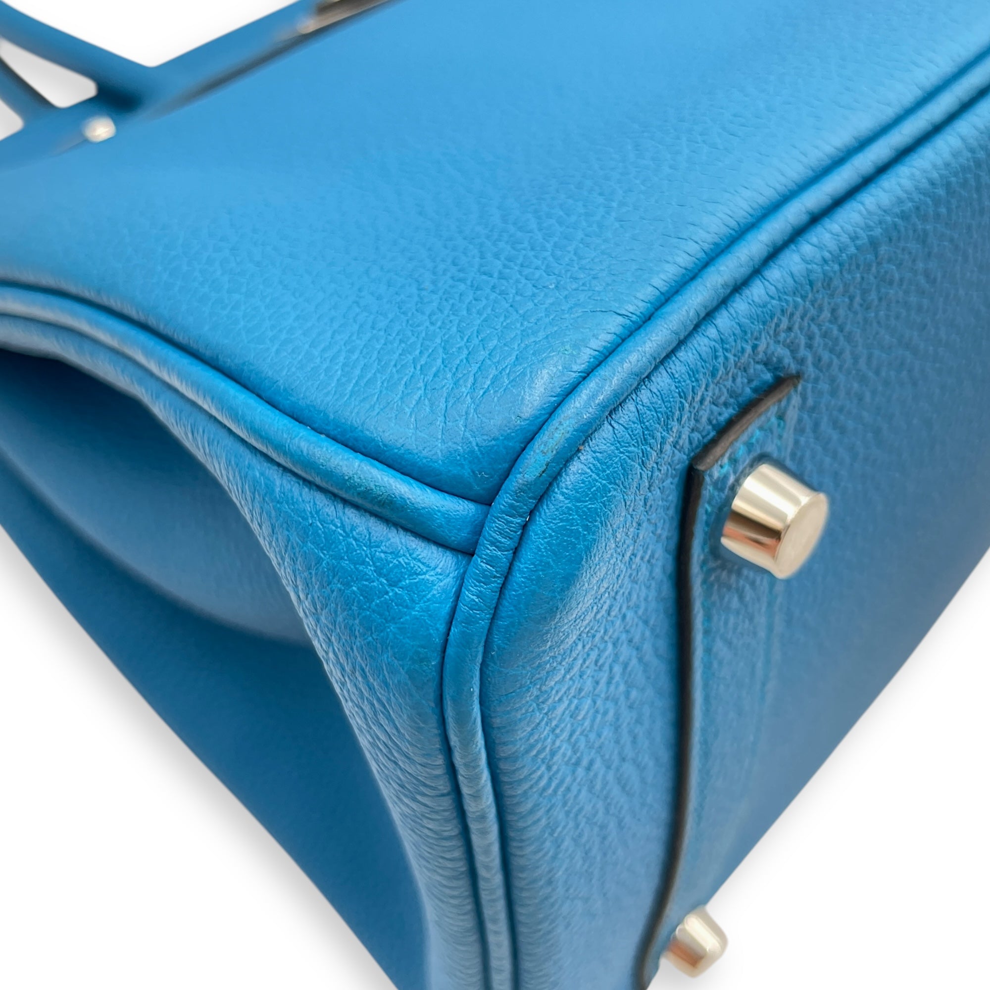 Birkin 30 Blue Zanzibar/Malachite in Togo, Palladium hardware