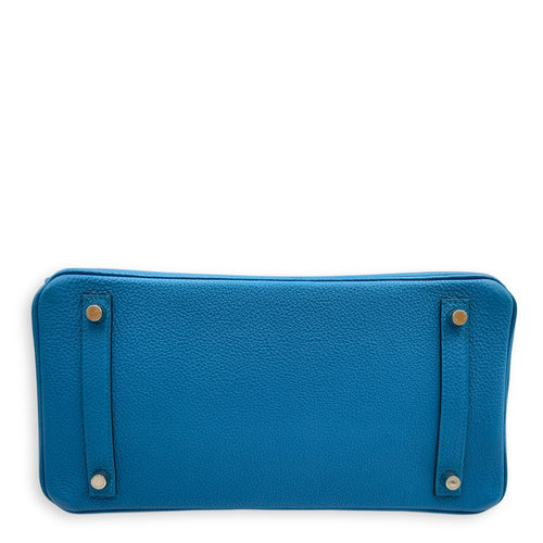 Birkin 30 Blue Zanzibar/Malachite in Togo, Palladium hardware