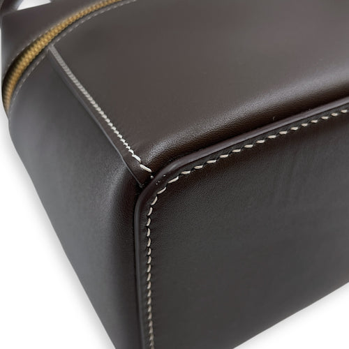 LP 27 Extra Pocket Brown Shoulder Bag in Calfskin, Gold hardware