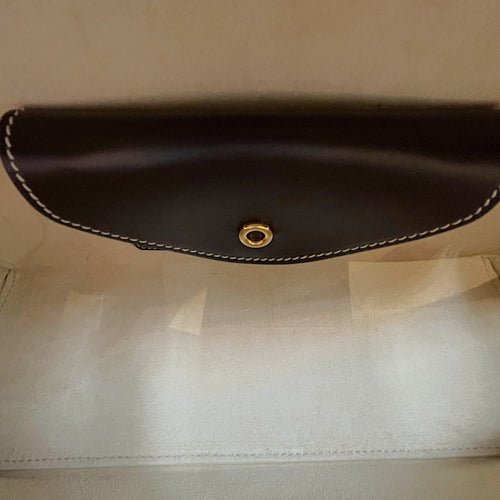 LP 27 Extra Pocket Brown Shoulder Bag in Calfskin, Gold hardware