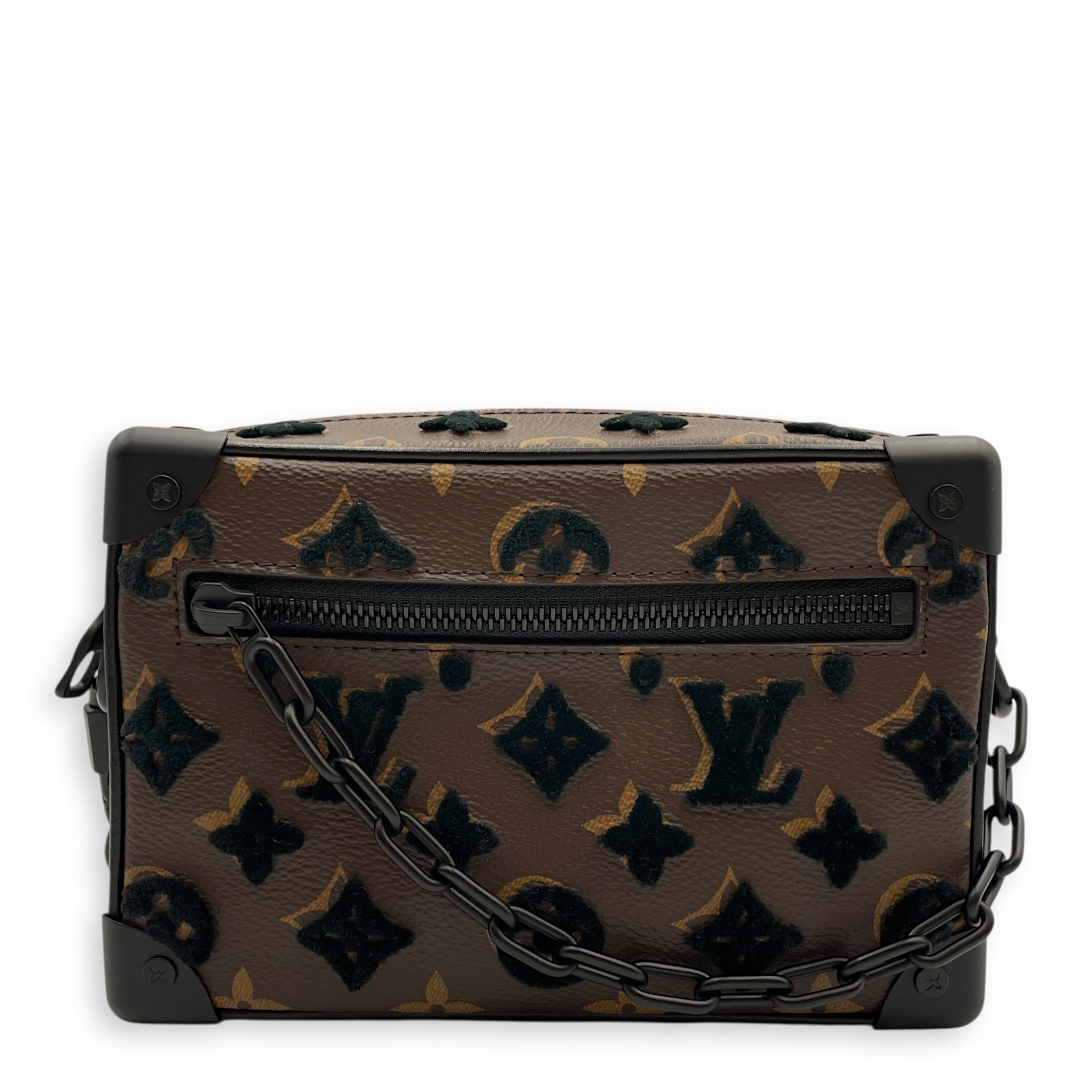 Monogram Soft Trunk Mini Crossbody Bag in Coated Canvas, Resin hardware