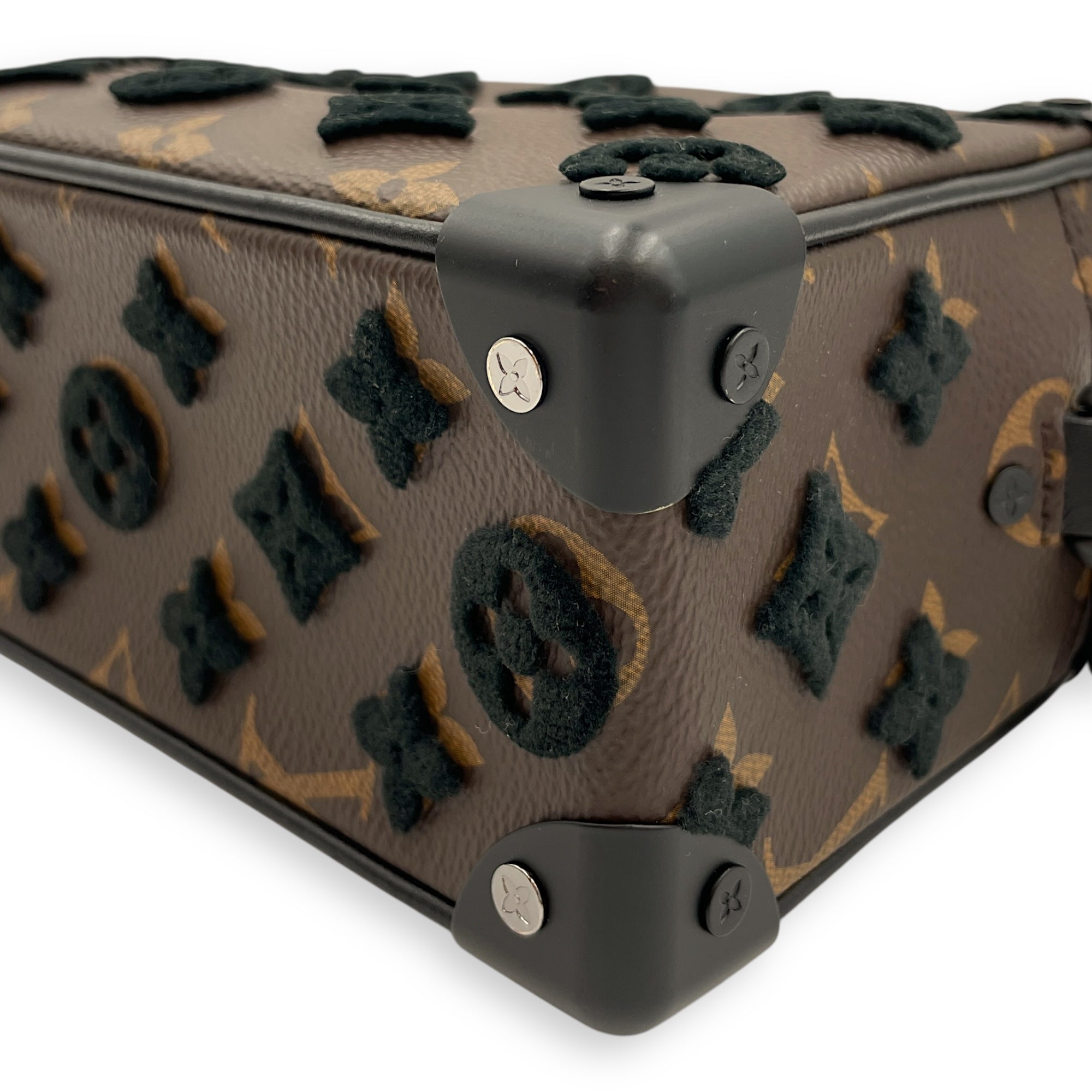 Monogram Soft Trunk Mini Crossbody Bag in Coated Canvas, Resin hardware