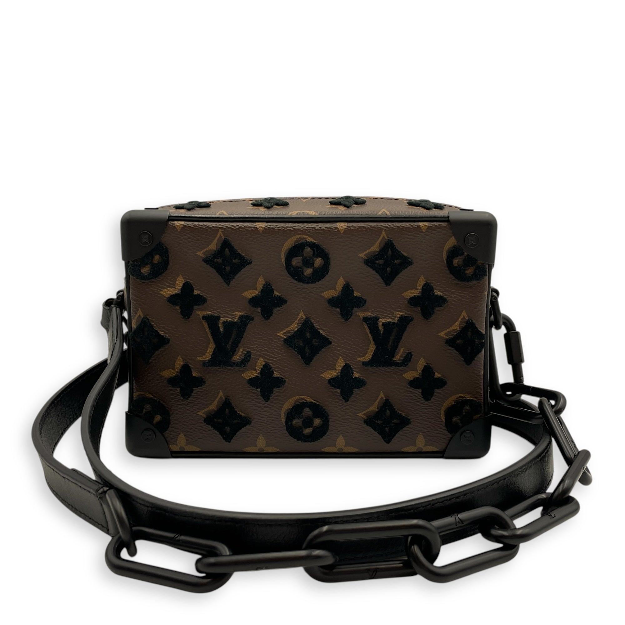 Monogram Soft Trunk Mini Crossbody Bag in Coated Canvas, Resin hardware