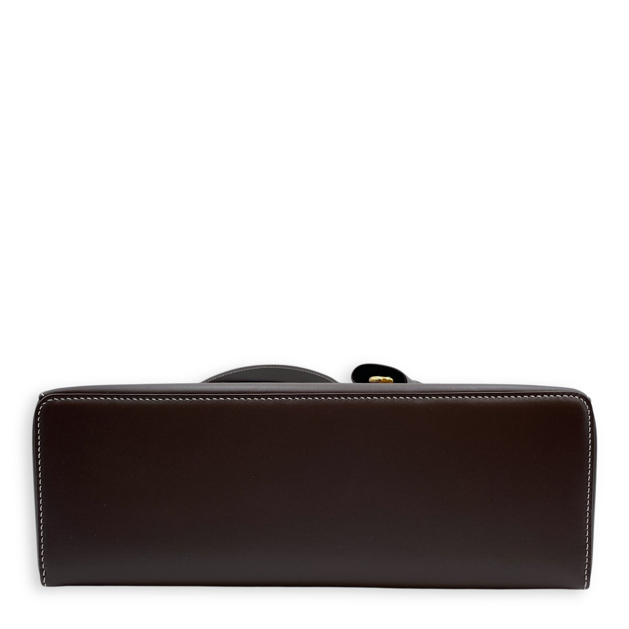LP 27 Extra Pocket Brown Shoulder Bag in Calfskin, Gold hardware
