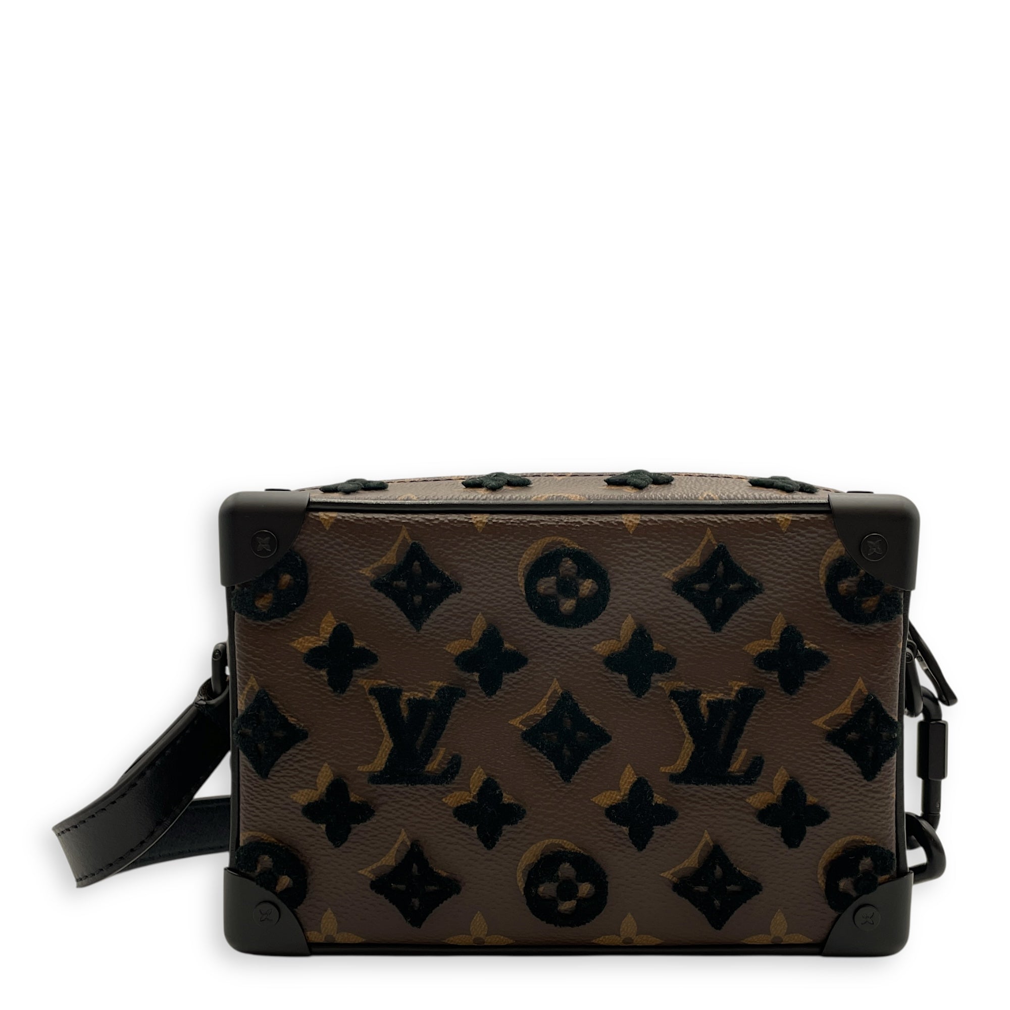 Monogram Soft Trunk Mini Crossbody Bag in Coated Canvas, Resin hardware