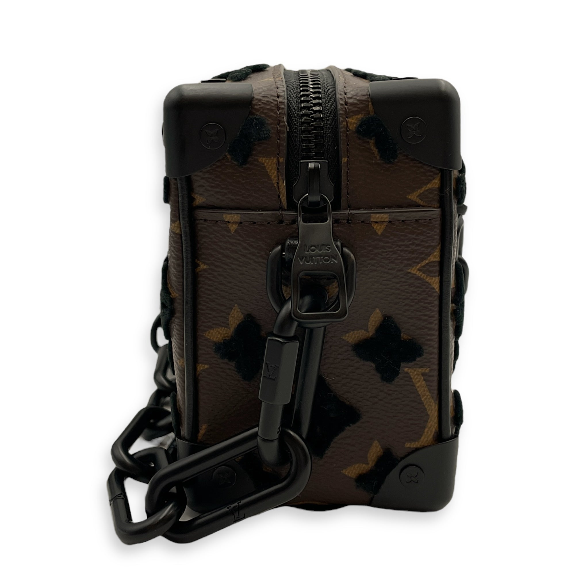 Monogram Soft Trunk Mini Crossbody Bag in Coated Canvas, Resin hardware