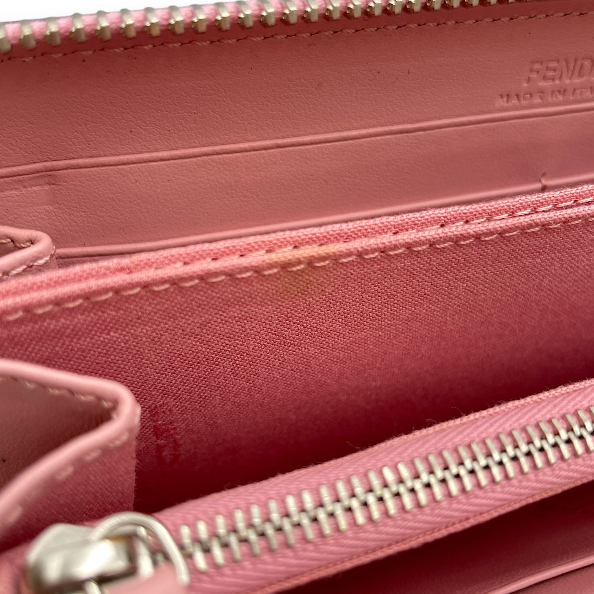 Monster Round Pink Long Wallet in Calfskin Silver hardware CL2506-12942 6