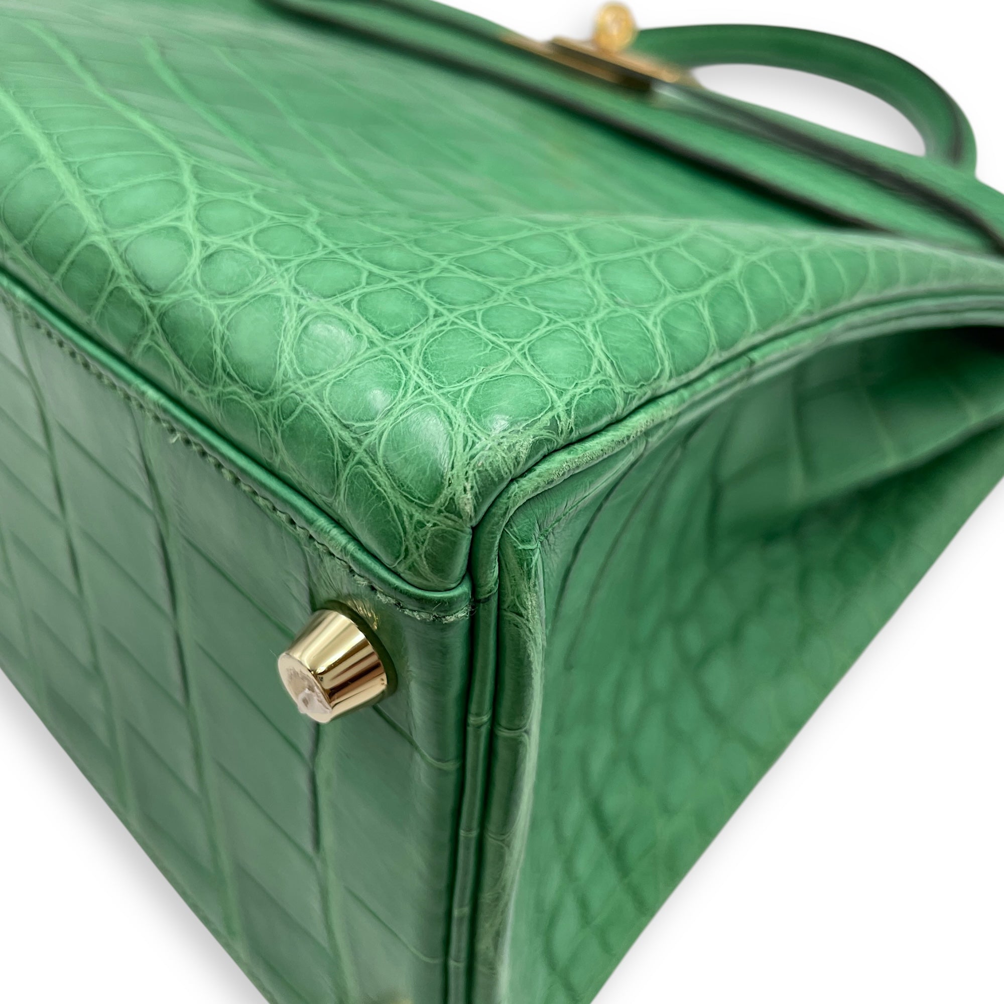 HSS Kelly 32 Cactus in Matte Alligator, Gold hardware
