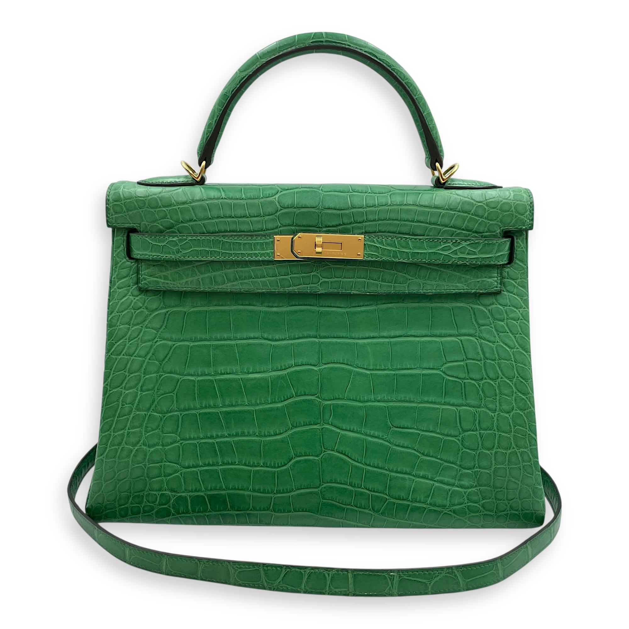 HSS Kelly 32 Cactus in Matte Alligator, Gold hardware