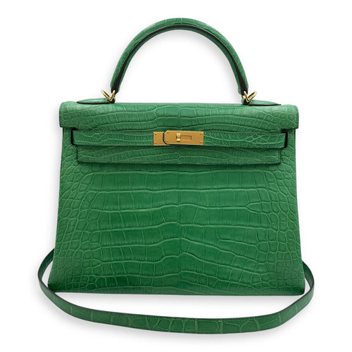 HSS Kelly 32 Cactus in Matte Alligator, Gold hardware
