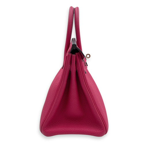 Birkin 25 Rose Mexico in Togo Palladium hardware