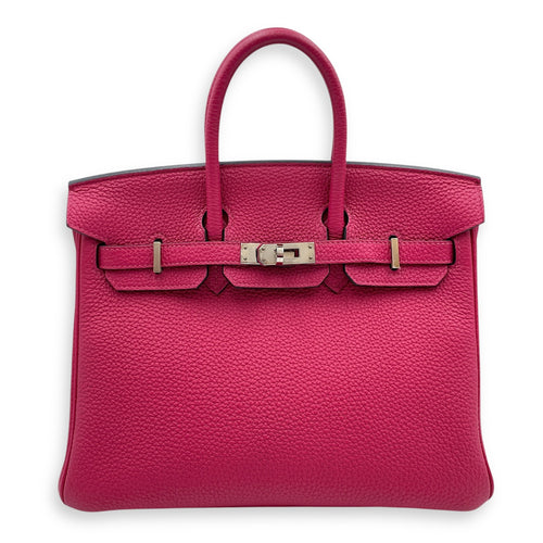 Birkin 25 Rose Mexico in Togo Palladium hardware