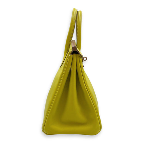 Birkin 25 Lime in Swift Palladium hardware