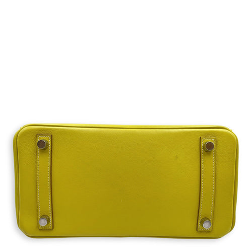 Birkin 25 Lime in Swift Palladium hardware