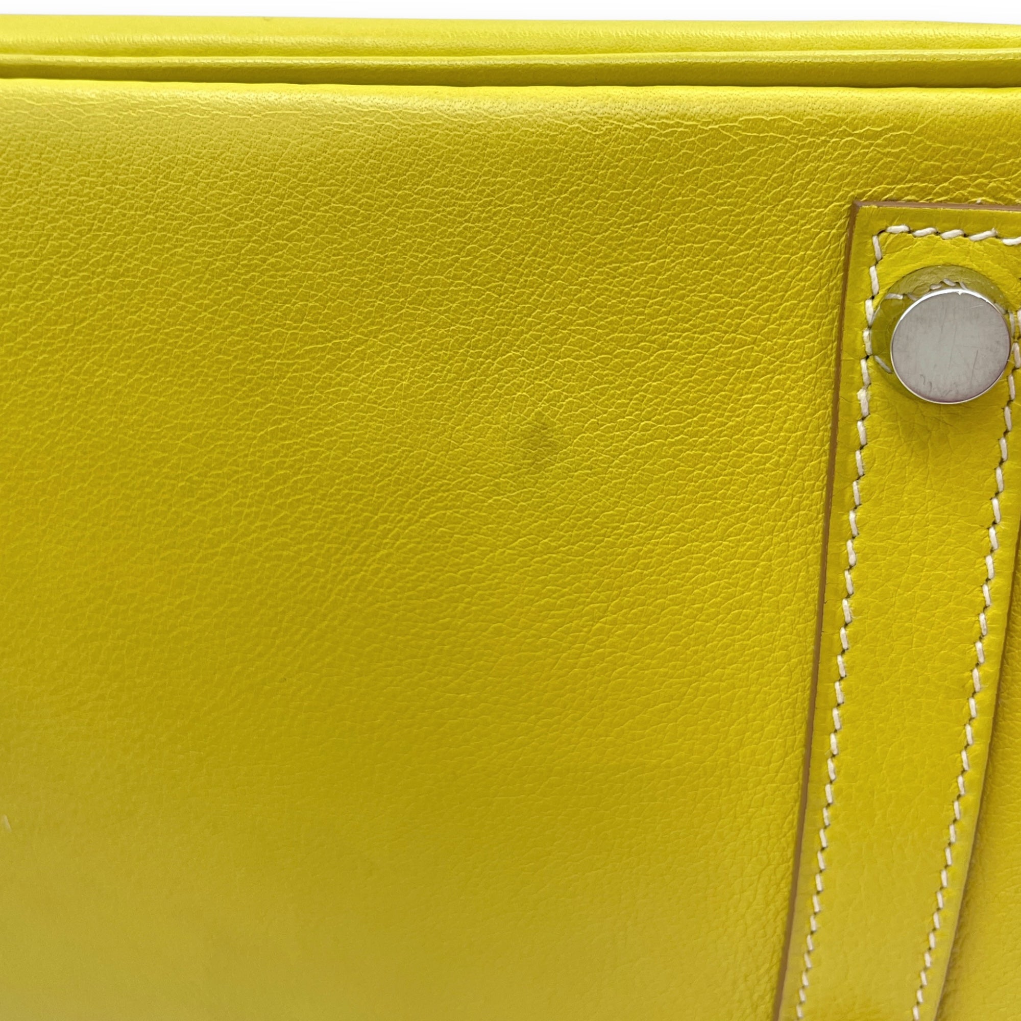 Birkin 25 Lime in Swift Palladium hardware