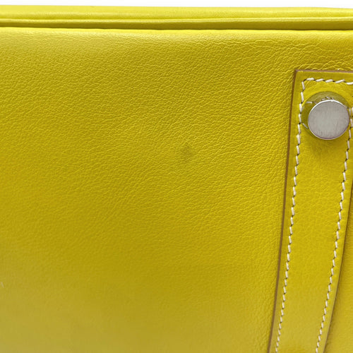 Birkin 25 Lime in Swift Palladium hardware