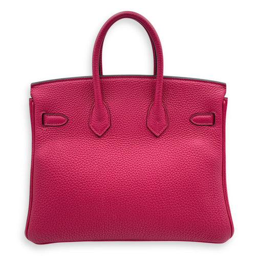 Birkin 25 Rose Mexico in Togo Palladium hardware