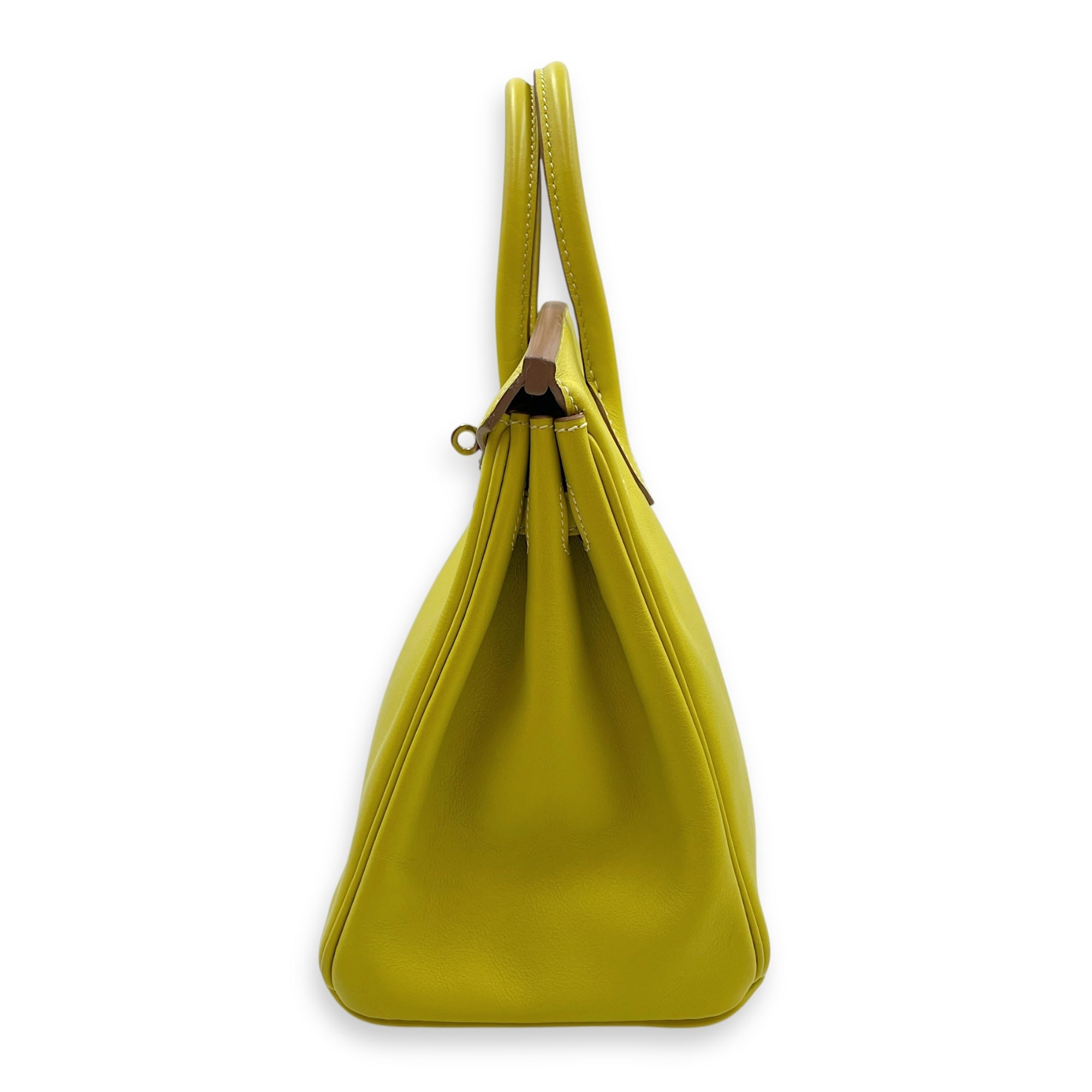Birkin 25 Lime in Swift Palladium hardware