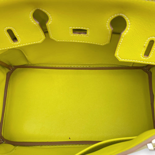 Birkin 25 Lime in Swift Palladium hardware