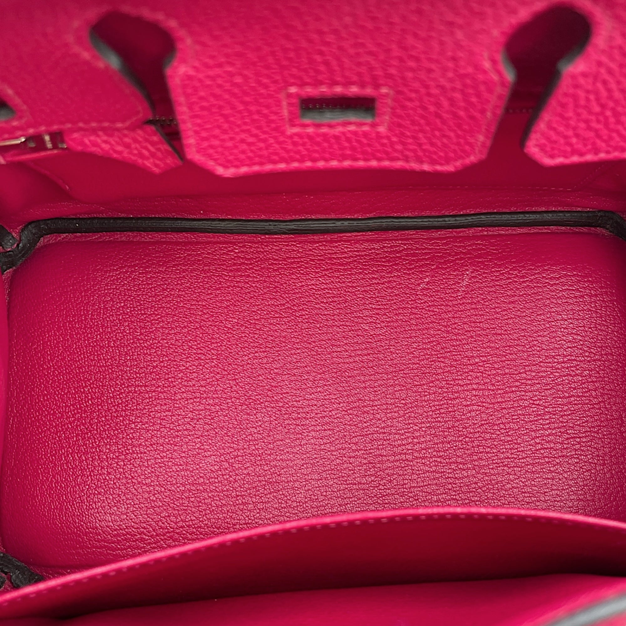 Birkin 25 Rose Mexico in Togo, Palladium hardware