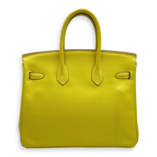 Birkin 25 Lime in Swift, Palladium hardware