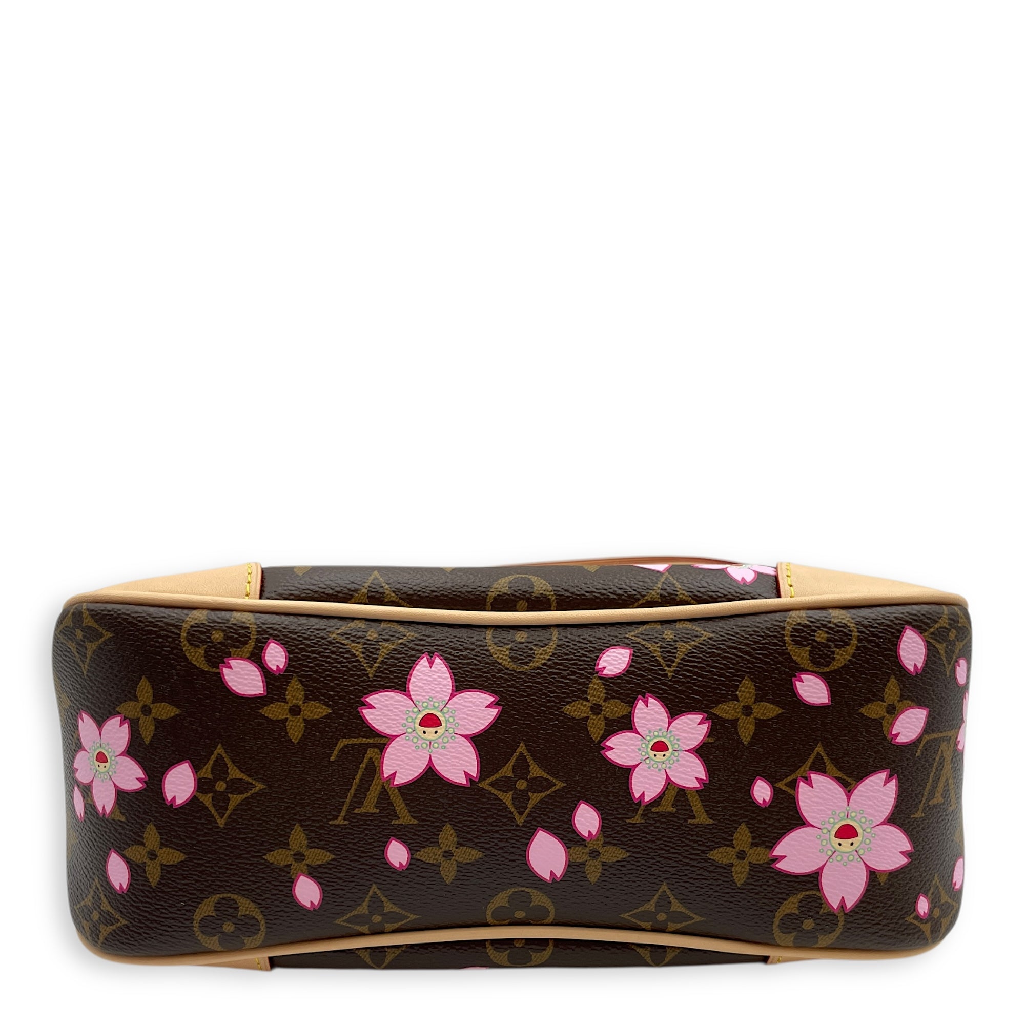 LV x TM Monogram Boulogne PM Shoulder Bag in Coated Canvas, Gold hardware