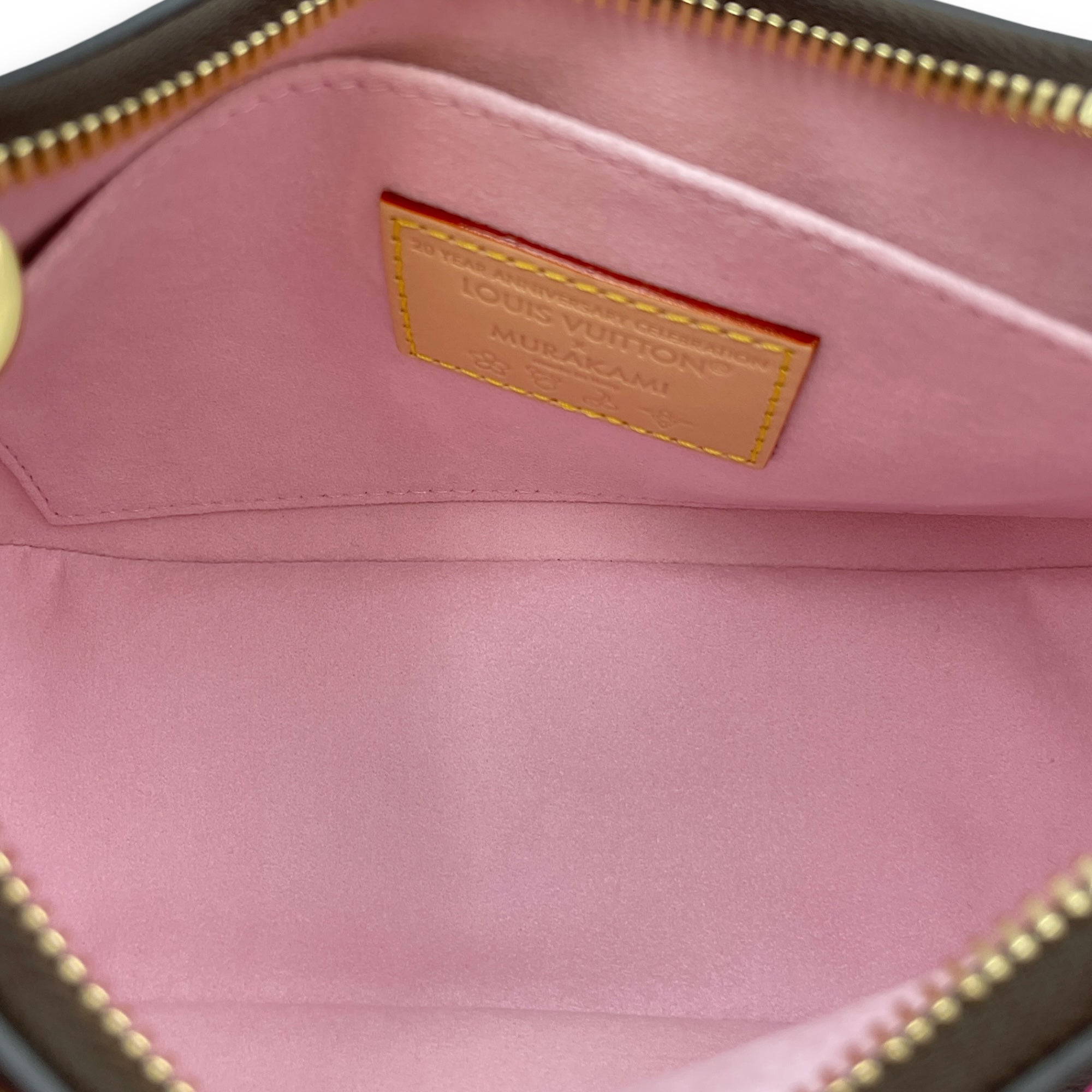 LV x TM Monogram Boulogne PM Shoulder Bag in Coated Canvas, Gold hardware