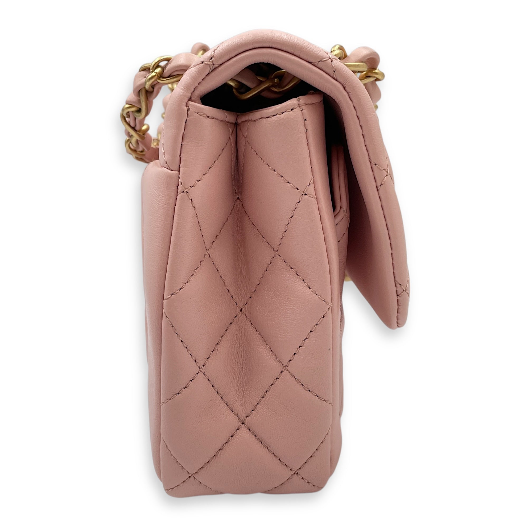Seasonal Classic Flap with Front Pockets Others Pink Shoulder Bag in Lambskin Gold hardware CL2506-13048 3