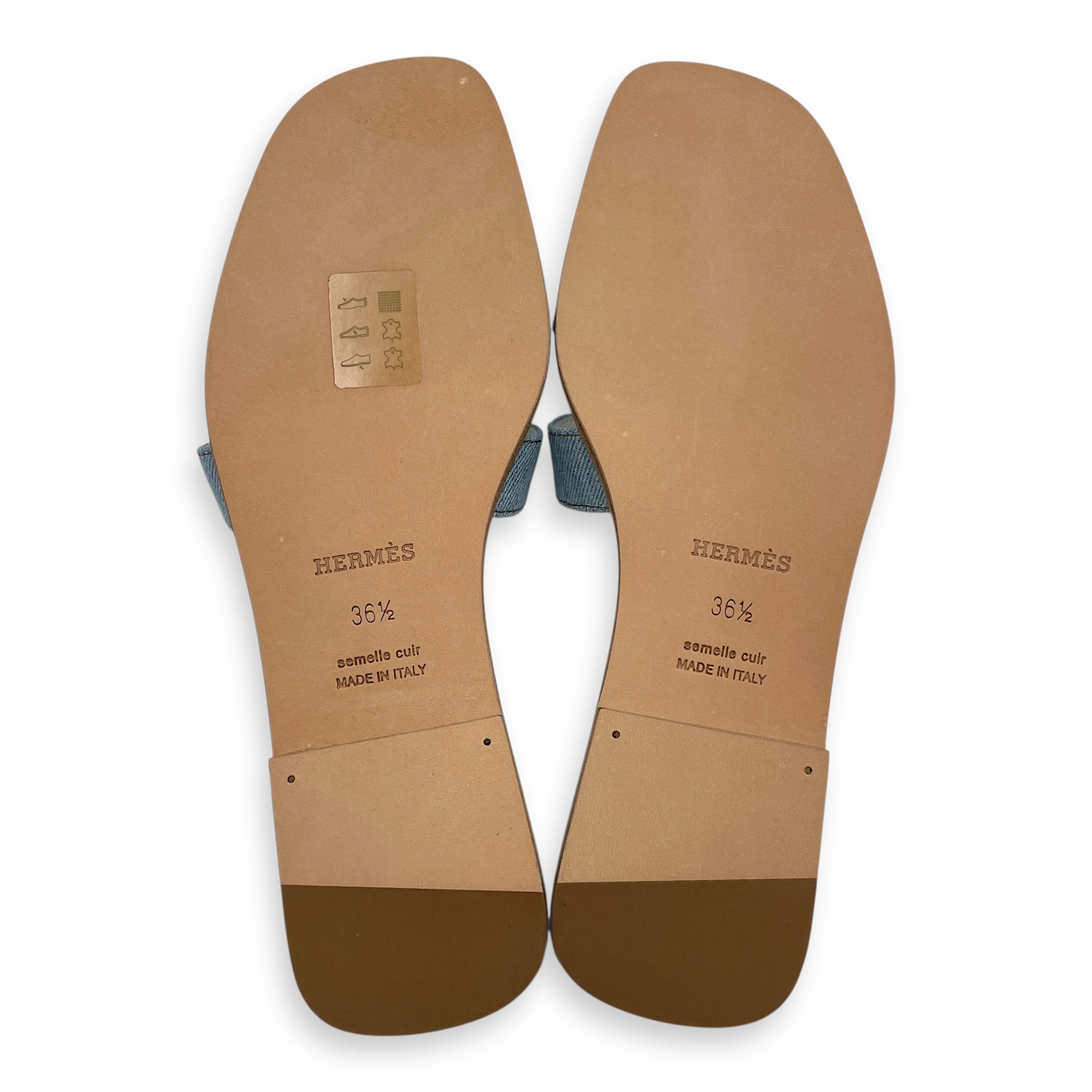 Oran 36.5 Blue Sandals in Denim