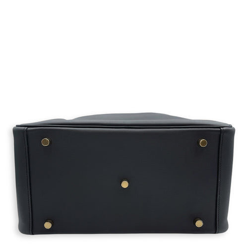 Lindy 30 Blue Indigo/Orange Poppy in Swift, Gold hardware